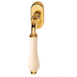Maniglia con porcellana avorio per finestra martellina DK Dalia Linea Calì