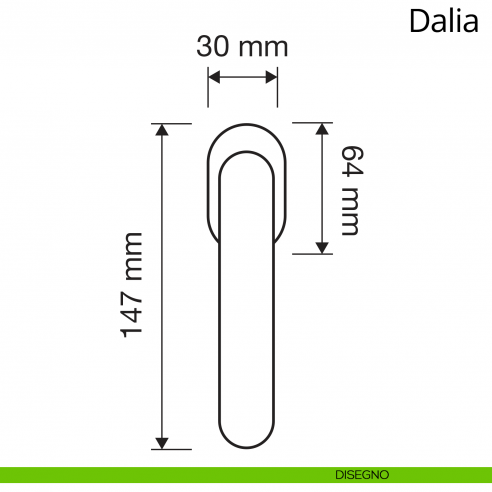 Maniglia con porcellana maculata per finestra martellina DK Dalia Linea Calì disegno