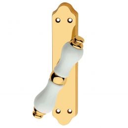 Maniglia porcellana bianca per finestra cremonese Dalia Linea Calì