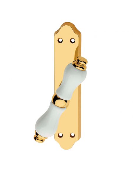 Maniglia porcellana bianca per finestra cremonese Dalia Linea Calì