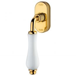 Maniglia porcellana bianca per finestra martellina DK antintrusione Dalia Linea Calì