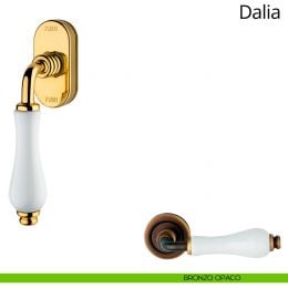 Maniglia porcellana bianca per finestra martellina DK antintrusione Dalia Linea Calì 2