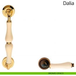 Maniglione porcellana avorio per porta Dalia Linea Calì 2