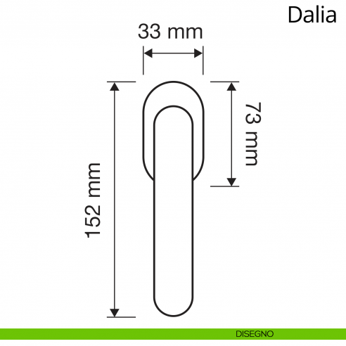 Maniglia porcellana denim per finestra martellina DK antintrusione Dalia Linea Calì disegno