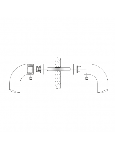 Kit fissaggio accoppiato per maniglioni Fimet Inox