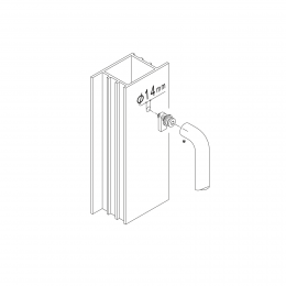 Kit fissaggio maniglione singolo per porte in alluminio con profilo monocamera Fimet Inox
