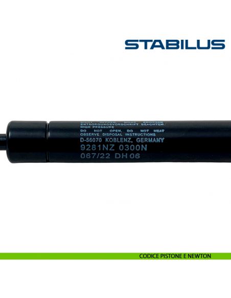 Pistone Stabilus Lift-o-Mat 300 Newton per movimento Vela Effegibrevetti