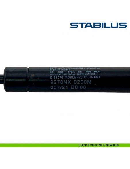 Molla a gas Stabilus Lift-o-Mat 200 Newton per movimento Vela Effegibrevetti
