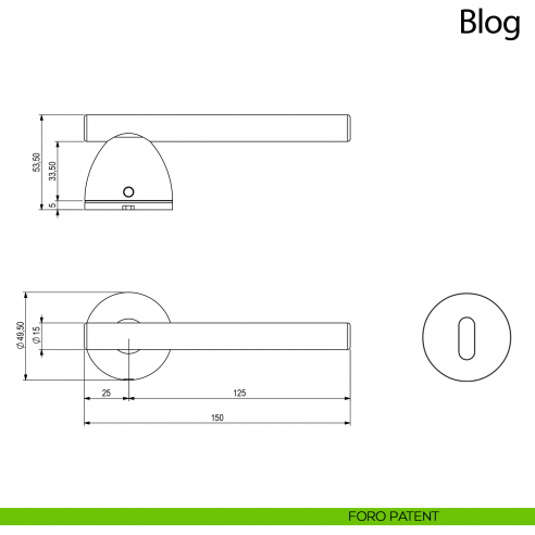 Maniglia per porta Blog Comit disegno foro patent