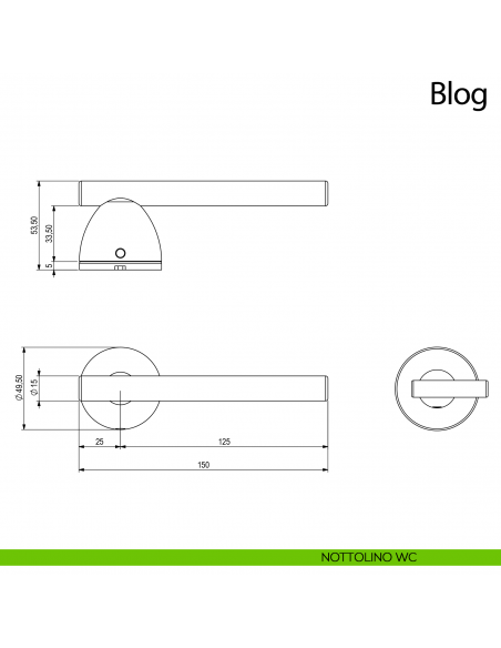 Maniglia per porta Blog Comit disegno nottolino wc