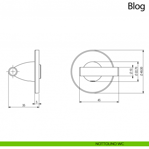 Maniglia per porta Blog Comit nottolino wc