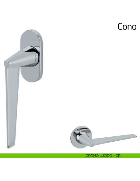 Maniglia per finestra martellina DK Cono Olivari cromo lucido