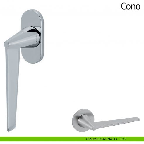 Maniglia per finestra martellina DK Cono Olivari cromo satinato