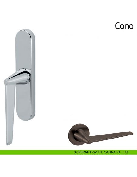 Maniglia per finestra cremonese Cono Olivari superantracite satinato