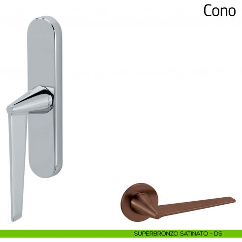 Maniglia per finestra cremonese Cono Olivari superbronzo satinato