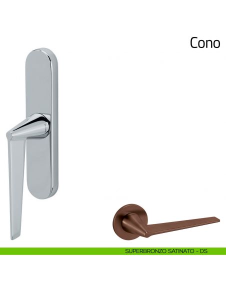 Maniglia per finestra cremonese Cono Olivari superbronzo satinato