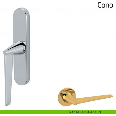 Maniglia per finestra cremonese Cono Olivari superoro lucido