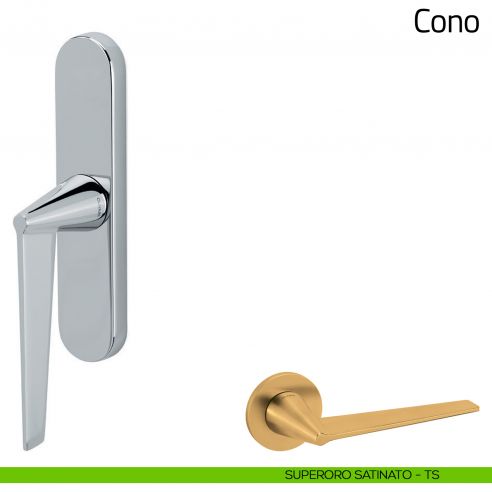 Maniglia per finestra cremonese Cono Olivari superoro satinato
