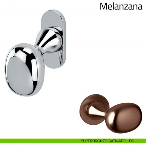 Maniglia per finestra martellina DK Melanzana Olivari superbronzo satinato