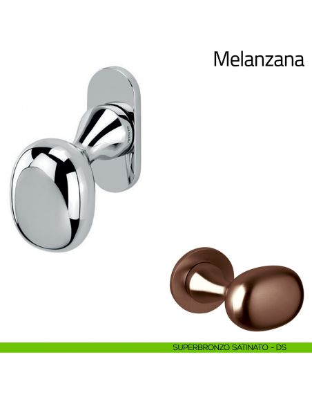 Maniglia per finestra martellina DK Melanzana Olivari superbronzo satinato