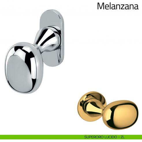 Maniglia per finestra martellina DK Melanzana Olivari superoro lucido
