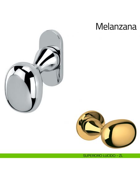 Maniglia per finestra martellina DK Melanzana Olivari superoro lucido