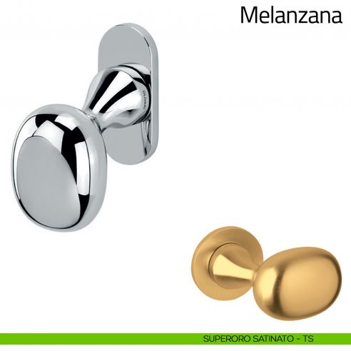Maniglia per finestra martellina DK Melanzana Olivari superoro satinato