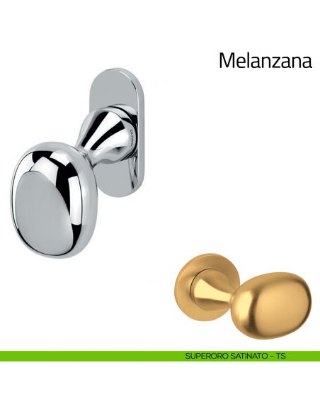 Maniglia per finestra martellina DK Melanzana Olivari superoro satinato