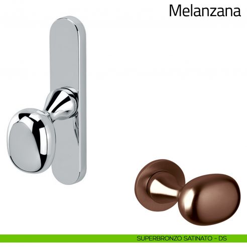 Maniglia per finestra cremonese Melanzana Olivari superbronzo satinato