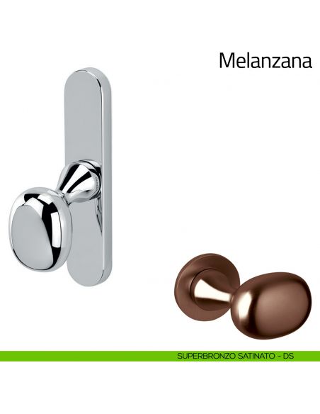 Maniglia per finestra cremonese Melanzana Olivari superbronzo satinato