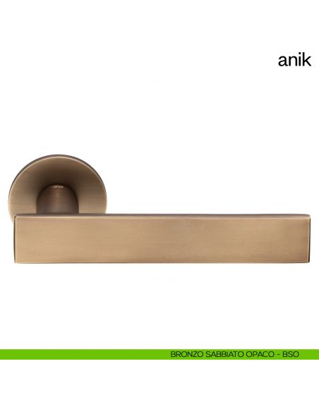 Maniglia per porta Anik dnd Handles bronzo sabbiato opaco