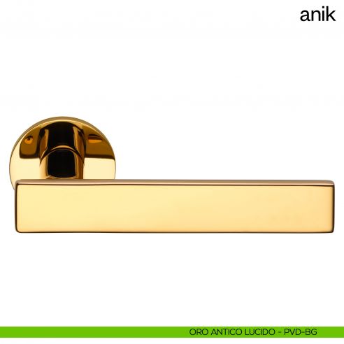 Maniglia per porta Anik dnd Handles oro antico lucido