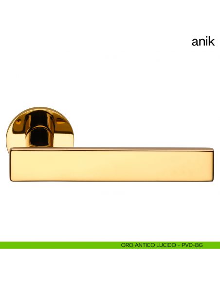 Maniglia per porta Anik dnd Handles oro antico lucido
