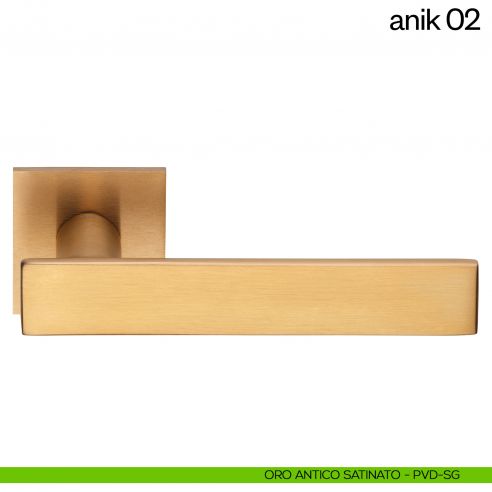 Maniglia per porta Anik 02 dnd Handles oro antico satinato