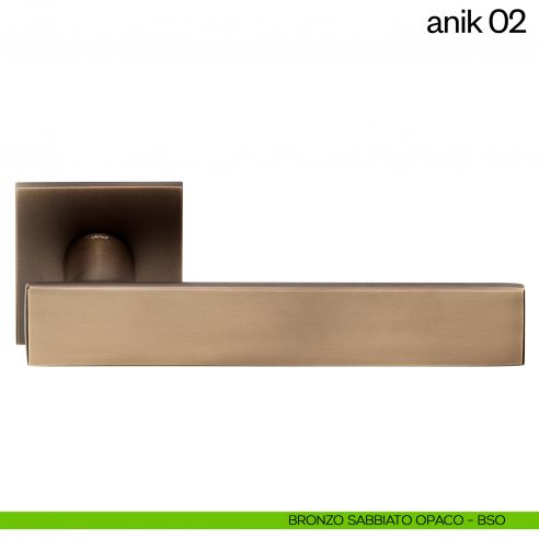 Maniglia per porta Anik 02 dnd Handles bronzo sabbiato opaco