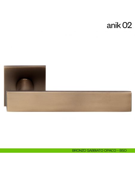 Maniglia per porta Anik 02 dnd Handles bronzo sabbiato opaco