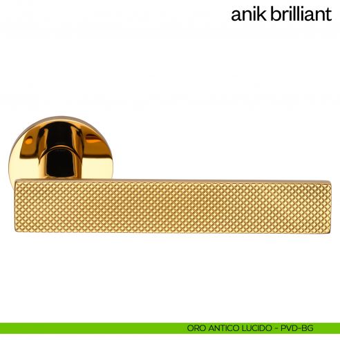 Maniglia per porta Anik Brilliant dnd Handles oro antico lucido