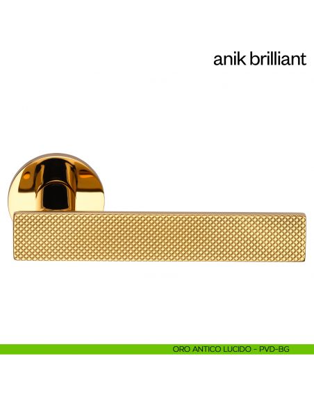 Maniglia per porta Anik Brilliant dnd Handles oro antico lucido