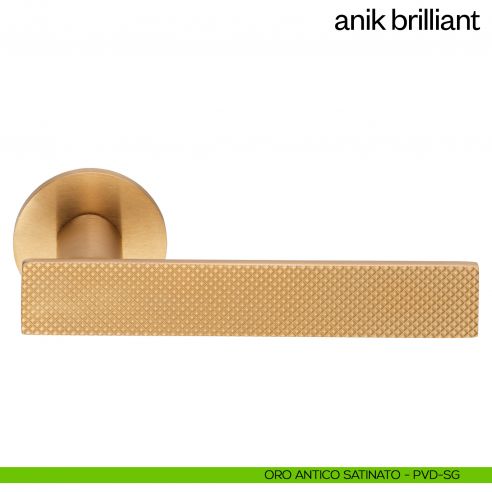 Maniglia per porta Anik Brilliant dnd Handles oro antico satinato