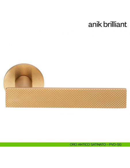 Maniglia per porta Anik Brilliant dnd Handles oro antico satinato