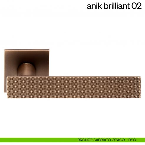Maniglia per porta Anik Brilliant 02 dnd Handles bronzo sabbiato opaco
