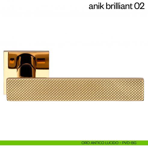 Maniglia per porta Anik Brilliant 02 dnd Handles oro antico lucido