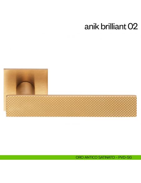 Maniglia per porta Anik Brilliant 02 dnd Handles oro antico satinato
