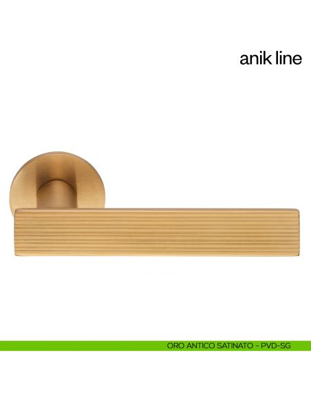 Maniglia per porta Anik Line dnd Handles oro antico satinato