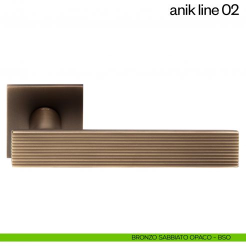 Maniglia per porta Anik Line 02 dnd Handles bronzo sabbiato opaco