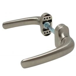 Maniglia in alluminio nichel satinato per porta Flora Nuova Dalbama