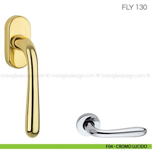 Maniglia per finestra martellina DK Fly Fimet Handles F04 - Cromo Lucido