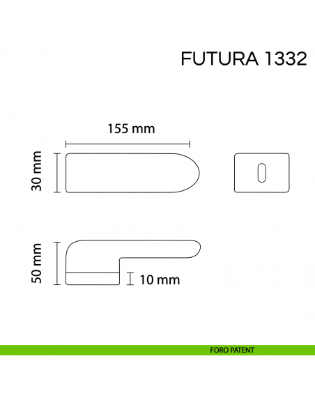 Maniglia per porta Futura 1332 Fimet Handles Foro Patent