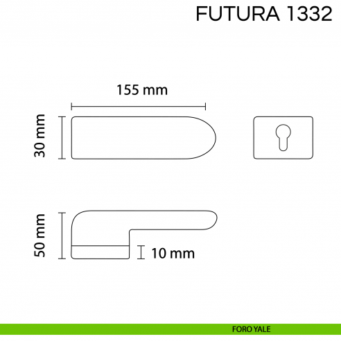 Maniglia per porta Futura 1332 Fimet Handles Foro Yale