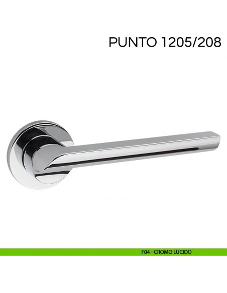Maniglia per porta Punto Fimet Handles con rosetta tonda cromo lucido